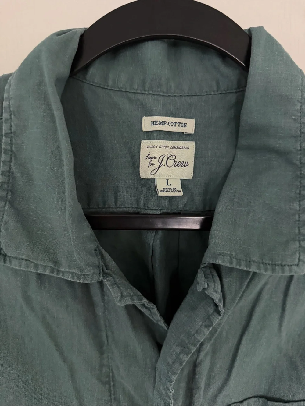 J. Crew Short-Sleeve Button-Down Shirt in Green
